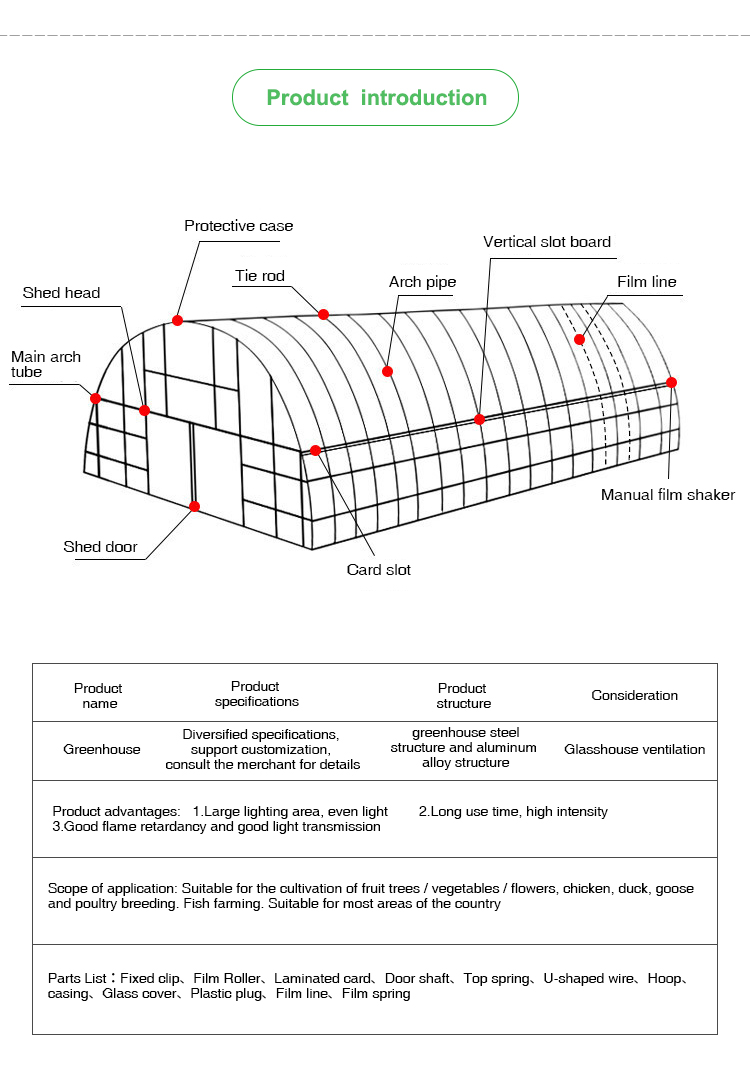 greenhouse design product introduction